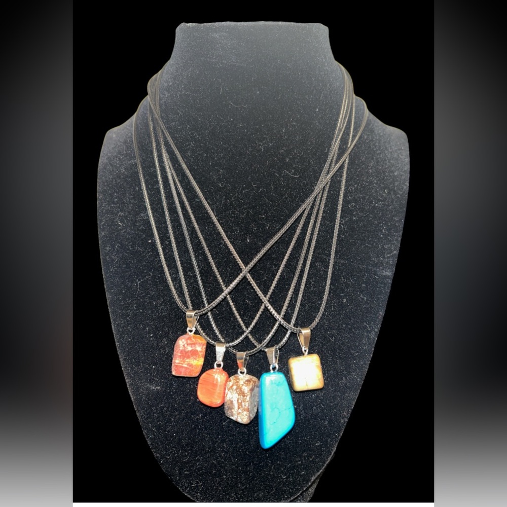 3/$30 Crystal Quartz Stone Pendant Necklace - Choice of 1